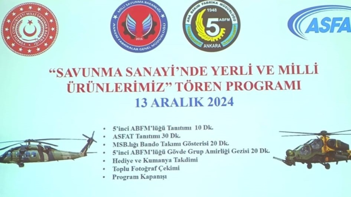 SAVUNMA SANAYİNDE YERLİ VE MİLLİ ÜRÜNLER